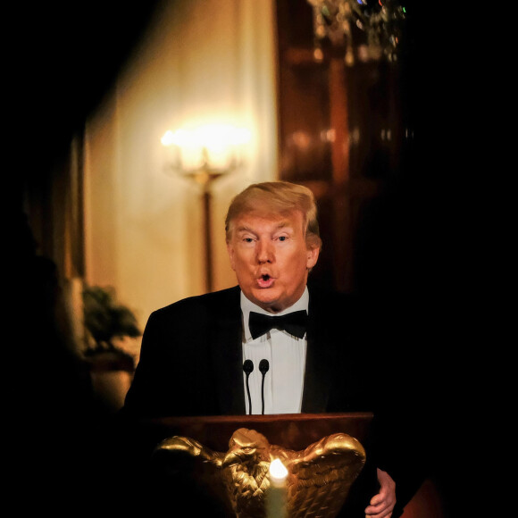 Le president Donald J. Trump et la première dame M. Trump à la soirée Governors' Ball à La Maison Blanche à Washington, DC, le 9 février 2020
