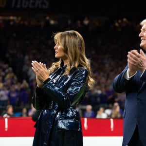 Donald Trump et sa femme Melania sont allés voir un match universitaire de football américain à la Nouvelle-Orléans. Le 13 janvier 2020