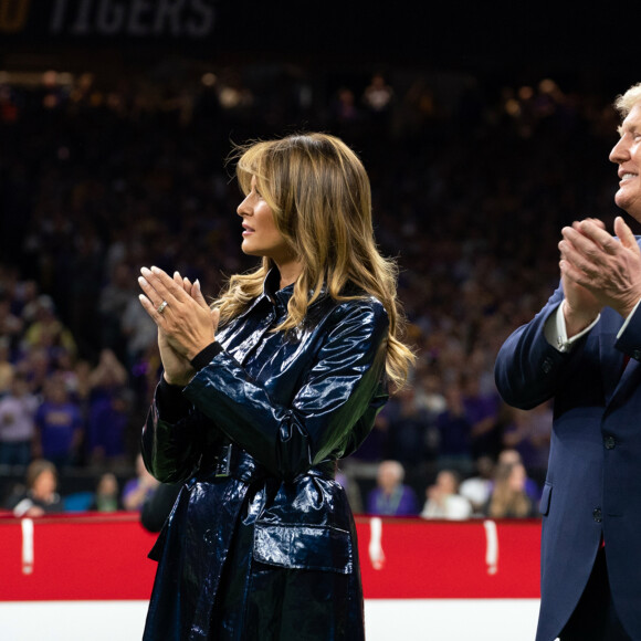 Donald Trump et sa femme Melania sont allés voir un match universitaire de football américain à la Nouvelle-Orléans. Le 13 janvier 2020