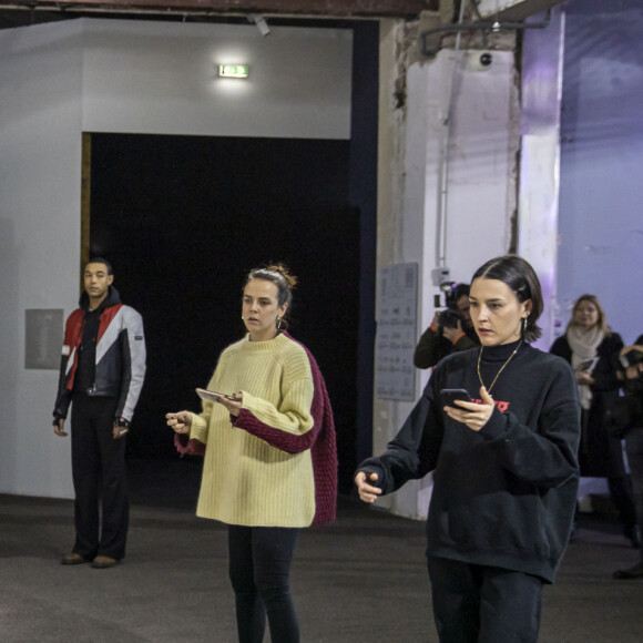 La styliste Pauline Ducruet en backstage lors de la préparation de son défilé de mode prêt-à-porter "Alter" automne-hiver 2020/2021 lors de la semaine de la mode à Paris, France, le 25 février 2020. © Olivier Borde/Bestimage