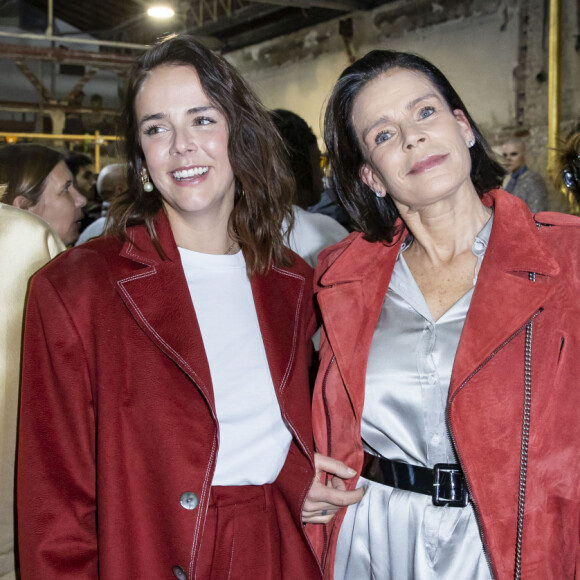 La princesse Stéphanie de Monaco et ses filles, Camille Gottlieb et la styliste Pauline Ducruet lors du défilé de mode prêt-à-porter "Alter" automne-hiver 2020/2021 lors de la semaine de la mode à Paris, France, le 25 février 2020. © Olivier Borde/Bestimage