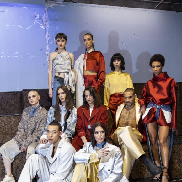 La styliste Pauline Ducruet entre ses mannequins lors du défilé de mode prêt-à-porter "Alter" automne-hiver 2020/2021 lors de la semaine de la mode à Paris, France, le 25 février 2020. © Olivier Borde/Bestimage