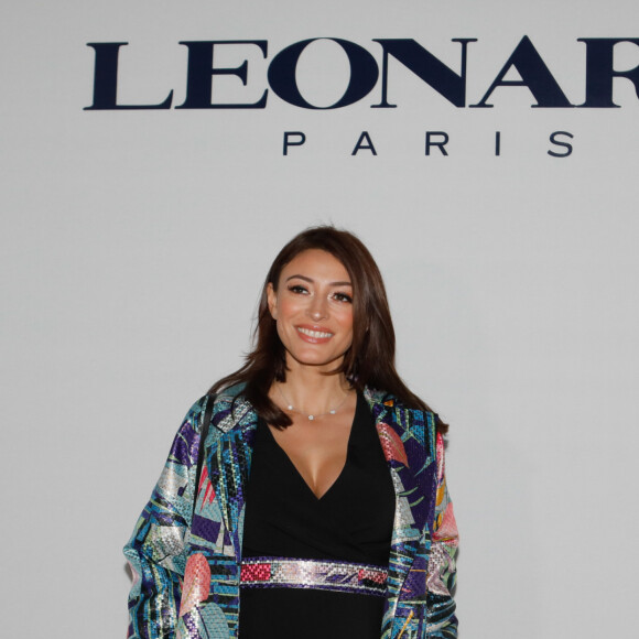 Rachel Legrain-Trapani (enceinte) - Arrivées au défilé de mode prêt-à-porter automne-hiver 2020/2021 Leonard à Paris. Le 27 février 2020 © Veeren Ramsamy - Christophe Clovis / Bestimage