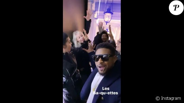Usher à la Fashion Week parisienne le 28 février 2020.