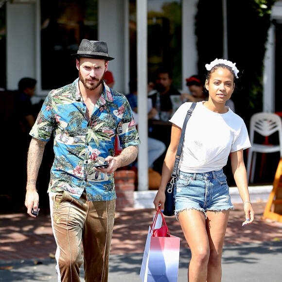 Christina Milian et son compagnon M. Pokora sont allés faire des courses chez Fred Segal à West Hollywood, le 11 mai 2019.