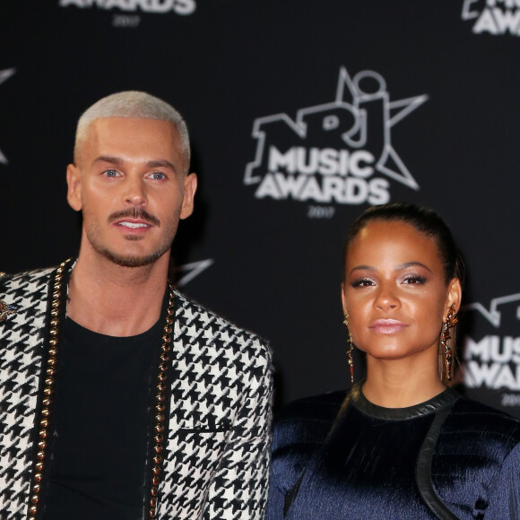 Le chanteur français M. Pokora (Matt Pokora) et sa compagne la chanteuse américaine Christina Milian - 19ème édition des NRJ Music Awards à Cannes le 4 novembre 2017. © Dominique Jacovides/Bestimage