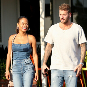 Matt Pokora et sa compagne Christina Milian sont allés déjeuner en amoureux au restaurant Mauro à coté de Fred Segal à West Hollywood. Le 25 octobre 2018.