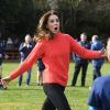 Catherine Kate Middleton, duchesse de Cambridge lors d'une session de Hurling, un sport traditionnel irlandais au Knocknacarra GAA Club à Galway le 5 mars 2020.