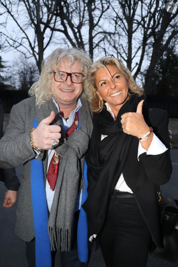 Pierre-Jean Chalençon, Caroline Margeridon - Arrivées des people à l'enregistrement de l'émission "Vivement dimanche " à Paris le 19 février 2020.