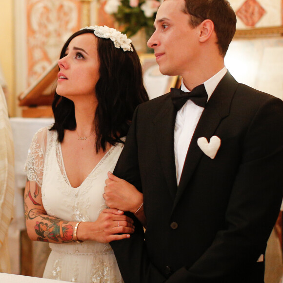 Exclusif - Mariage religieux en l'église de Villanova d' Alizée et Grégoire Lyonnet le 18 juin 2016 © Olivier Huitel - Olivier Sanchez / Bestimage