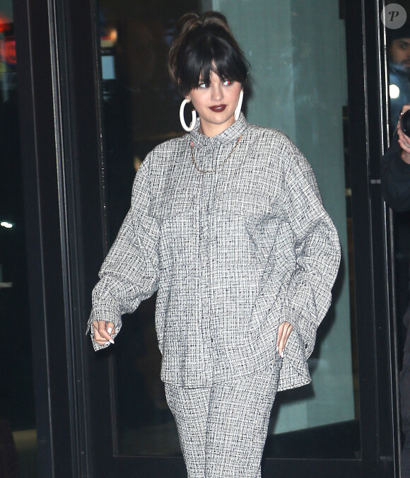 Selena Gomez quitte le Puma Store de New York. Le 14 janvier 2020. @Splash News/ABACAPRESS.COM