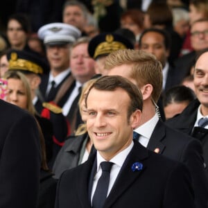 La reine Letizia d'Espagne, le roi Felipe VI, le président Emmanuel Macron, la première dame Brigitte Macron lors de la cérémonie à l'occasion de la première journée nationale d'hommage aux victimes du terrorisme sur l'Esplanade du Trocadero à Paris le 11 mars 2020. © Jacques Witt / Pool / Bestimage