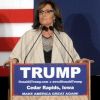 Sarah Palin - Donald Trump en meeting à Cedar Rapids dans l'Iowa le 1er février 2016.