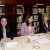 La reine Letizia d'Espagne et la ministre Irene Montero lors d'une réunion de travail avec APRAMP (Association pour la prévention, la réiserisation et les soins des femmes protestantes) à Madrid, Espagne, le 6 mars 2020.
