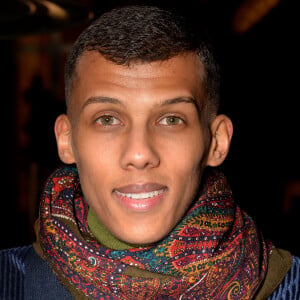 Le chanteur Stromae - Arrivées au défilé de mode hommes Valentino collection prêt-à-porter Automne Hiver 2015/2016 à l'hôtel Salomon de Rothschild à Paris, le 21 janvier 2015.