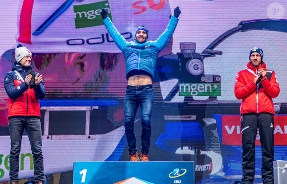 Martin Fourcade champion du monde du 20km individuel messieurs aux Championnats du monde de Biathlon 2020 à Antholz Anterselva, le 19 février 2020. © Imago / Panoramic / Bestimage