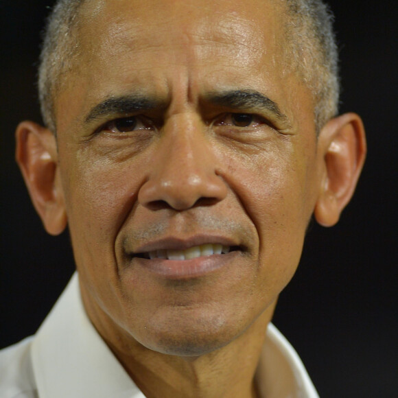 Barack Obama - Le candidat démocrate au poste de gouverneur de la Floride, Andrew Gillum, en campagne avec le sénateur américain Bill Nelson et l'ancien président américain Barack Obama en Floride le 2 novembre 2018