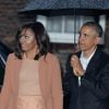 Barack Obama et sa femme Michelle Obama - Le prince William et Kate Middleton reçoivent Barack Obama et sa femme pour un dîner privé dans leur résidence de Kensington à Londres le 22 Avril 2016.