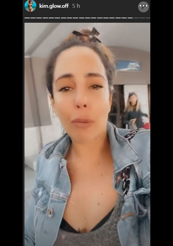 Kim Glow en larmes sur Instagram, le 16 mars 2020