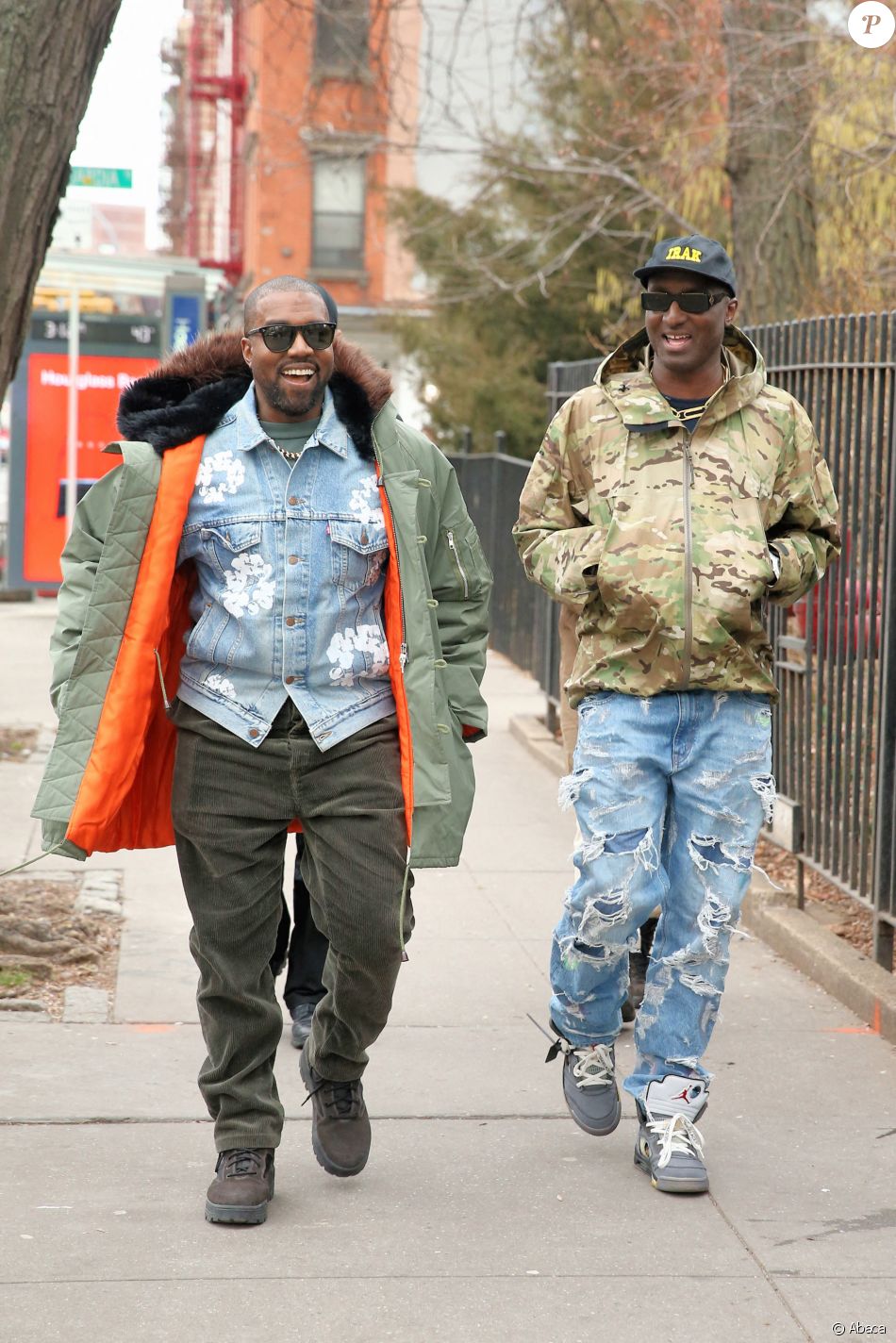 Kanye West et Virgil Abloh à New York. Le 5 février 2020. Purepeople