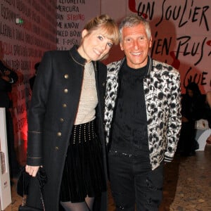 Nagui et sa femme Mélanie Page lors du vernissage de l'exposition consacrée à l'oeuvre et l'imaginaire de Christian Louboutin "l'Exhibitionniste' (L'Exibition[niste]) au Palais de la Porte Dorée, à Paris, France, le 24 février 2020. © Philippe Baldini/Bestimage