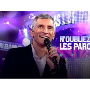 Nagui, logo de "N'oubliez pas les paroles"