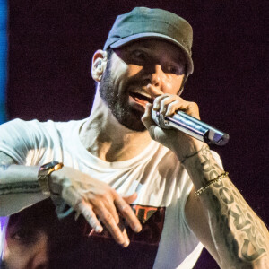 Eminem en concert lors du festival "Bonnaroo Music and Arts" à Manchester, le 17 juin 2018.