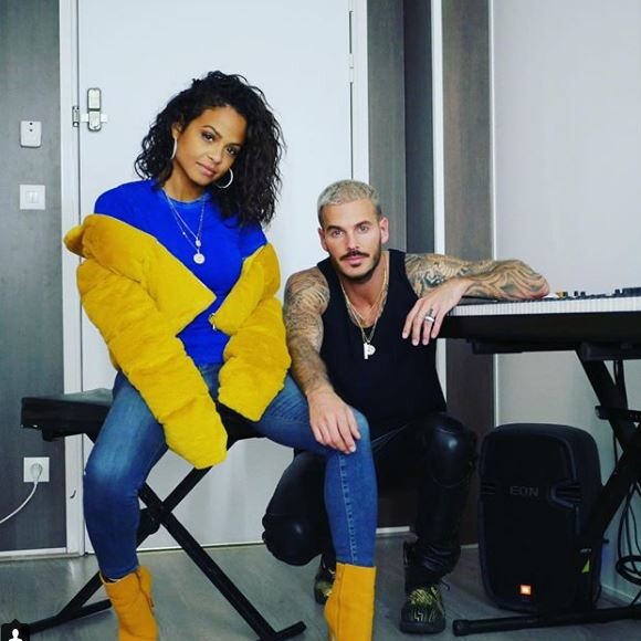 Christina Milian accompagne M. Pokora dans les coulisses de sa tournée, le My Way Tour. 2 décembre 2017.