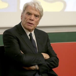 Exclusif - Bernard Tapie, nouveau parrain des étudiants en médecine, en compagnie de sa femme Dominique et de Christian Estrosi (maire de Nice) participe à la rentrée solennelle de la faculté de médecine de Nice.