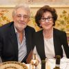Exclusif - Placido Domingo et sa femme Marta lors de leur 57e anniversaire de mariage à Vérone, entourés de leur famille et leurs amis, le 3 août 2019. L'artiste lyrique a annoncé le 22 mars 2020 être atteint du coronavirus après avoir été testé positif au Covid-19.