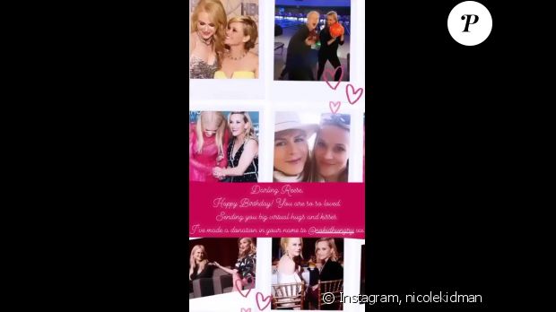 Nicole Kidman profite de l&#039;anniversaire de sa copine Reese Witherspoon (44 ans) pour faire une bonne action, sur Instagram, le 22 mars 2020.
