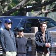 Reese Witherspoon est allée encourager son fils Tennessee à son match de football accompagné de son mari Jim Toth et son fils Deacon dans le quartier de Brentwood à Los Angeles, le 8 février 2020