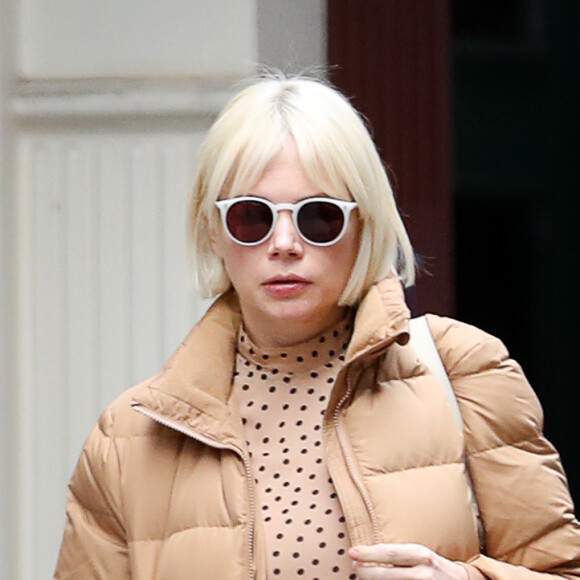 Exclusif - Michelle Williams, enceinte, dans la rue à New York le 23 janvier 2020.