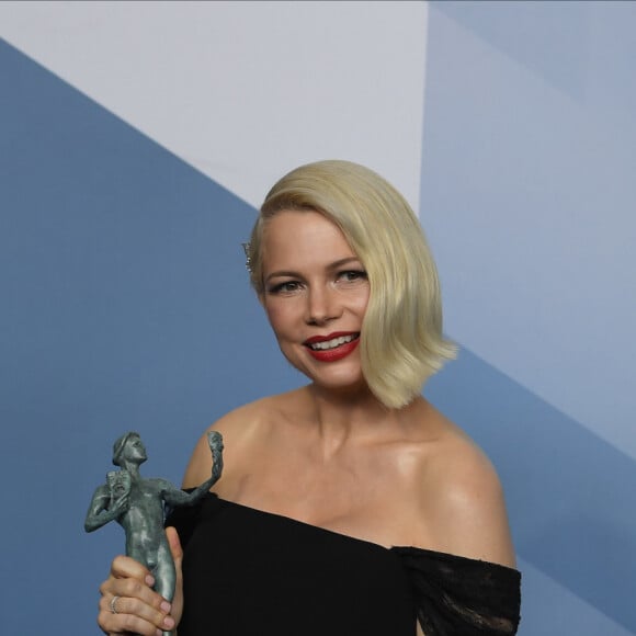 Michelle Williams enceinte - Pressroom - 26ème cérémonie annuelle des "Screen Actors Guild Awards" ("SAG Awards") au "Shrine Auditorium" à Los Angeles, le 19 janvier 2020.