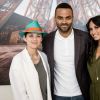 Exclusif - Marion Cotillard, Tony Parker et sa femme Axelle Francine - People lors du Longines Paris Eiffel Jumping au Champ-de-Mars à Paris, le 5 juillet 2015.