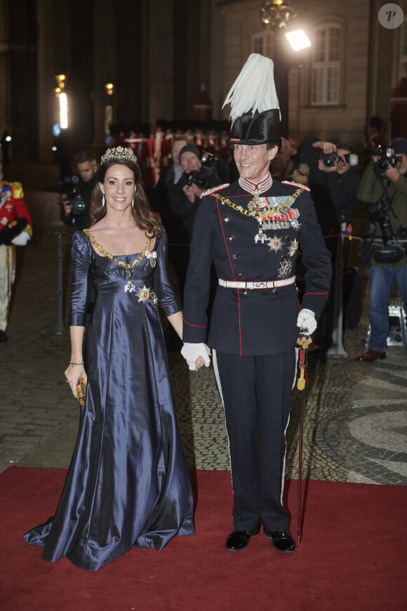 La princesse Marie de Danemark et le prince Joachim de Danemark - Réception du Nouvel An de la famille royale danoise au palais d'Amalienborg à Copenhague, Danemark, le 1er janvier 2020.