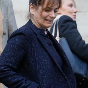 Cécilia Hornus - Sorties des obsèques de la comédienne Pascale Roberts en l'église Saint Roch à Paris le 8 novembre 2019.