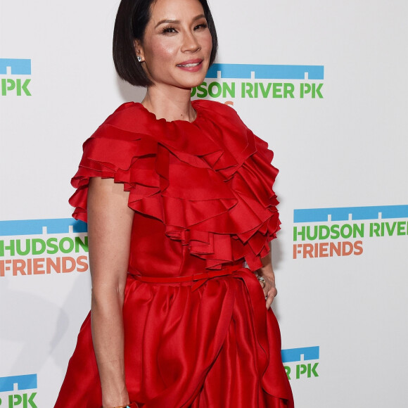 Lucy Liu au photocall de la soirée du "2019 Hudson River Park Gala" à New York, le 17 octobre 2019.