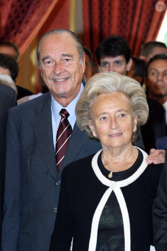 Jacques Chirac et Bernadette Chirac à L'Élysée en 2004.