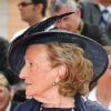 Bernadette Chirac au mariage du Prince Albert II de Monaco et de Charlene Wittstock. Le 2 juillet 2011.