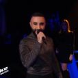 Matteo et Margau lors des battles de "The Voice 2020" - Talents de Lara Fabian. Emission du samedi 28 mars 2020, TF1