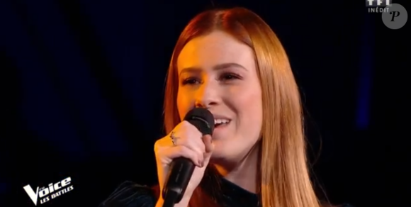 Matteo et Margau lors des battles de "The Voice 2020" - Talents de Lara Fabian. Emission du samedi 28 mars 2020, TF1