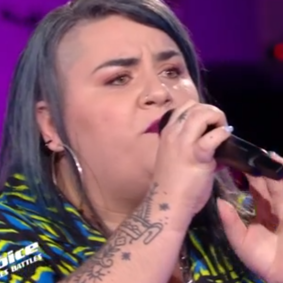 Melba et Anna lors des battles de "The Voice 2020" - Talents de Amel Bent. Emission du samedi 28 mars 2020, TF1