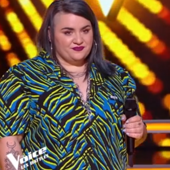 Melba et Anna lors des battles de "The Voice 2020" - Talents de Amel Bent. Emission du samedi 28 mars 2020, TF1