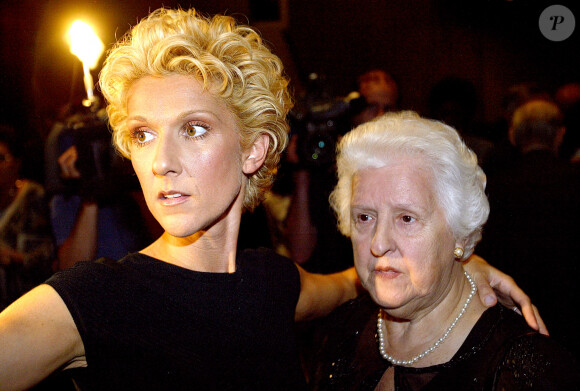 Céline Dion et sa mère Thérèse - Gala donné en l'honneur d'Eddy Marnay. © Andre Pichette/ABACA