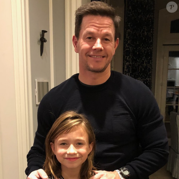 Mark Wahlberg et sa fille Grace. Février 2020.