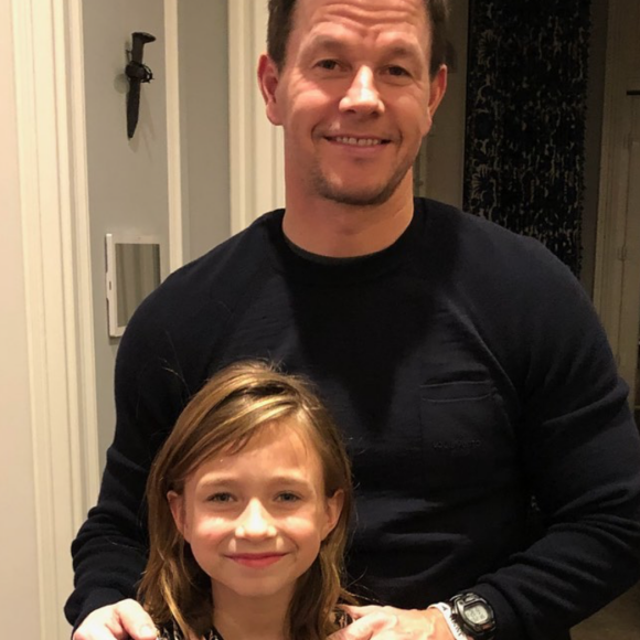 Mark Wahlberg et sa fille Grace. Février 2020.