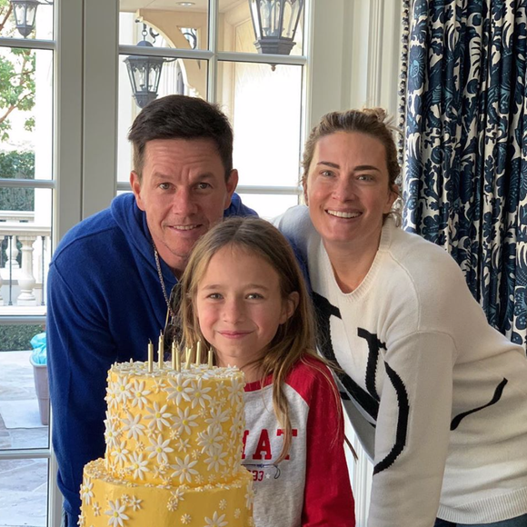 Mark Wahlberg, son épouse Rhea Durham et leur fille Grace. Janvier 2020.
