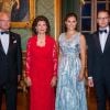 La reine Silvia de suède, le roi Carl Gustav de Suède, le prince Daniel de Suède, la princesse Victoria de Suède lors du dîner annuel au palais royal à Stockholm le 20 septembre 2019. 20/09/2019 - Stockholm