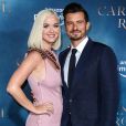 Katy Perry et son fiancé Orlando Bloom à la première de la série télévisée Amazon Prime Video "Carnival Row" au TCL Chinese Theatre dans le quartier de Hollywood, à Los Angeles, Californie, Etats-Unis, le 21 août 2019.